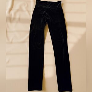 SPANX Black Velvet Straight Leg Pants